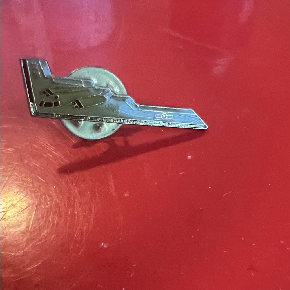 Silver Airplane Pin
